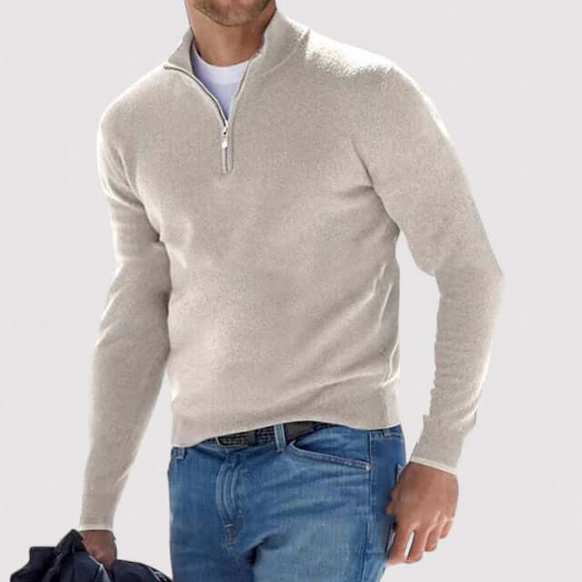 Pull Homme à Col Zippé