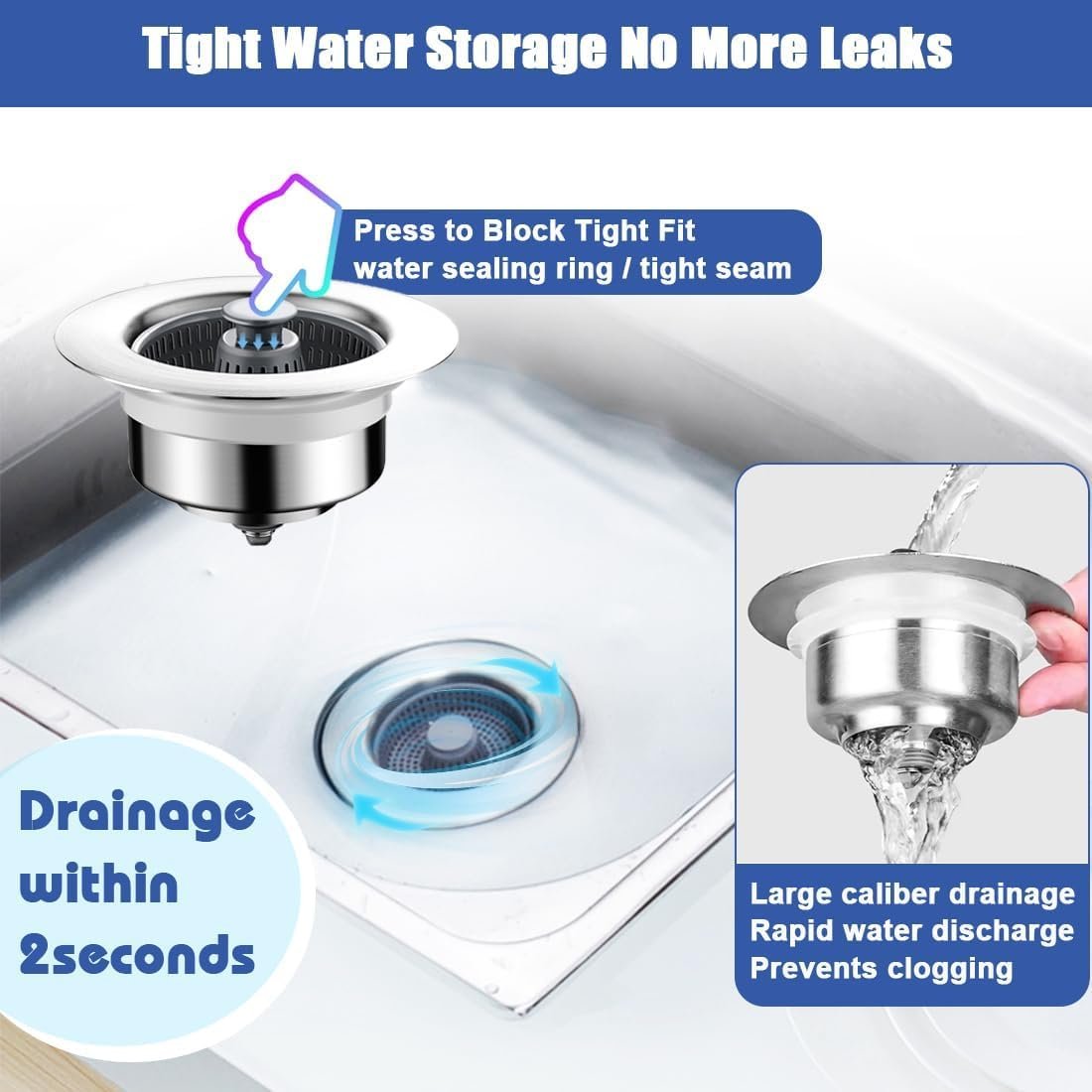 Nouveau Filtre de Drain de Lavabo Amélioré