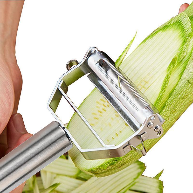 Éplucheur de Légumes Professionnel avec Lames Doubles pour Éplucher & Julienne | Sansoti