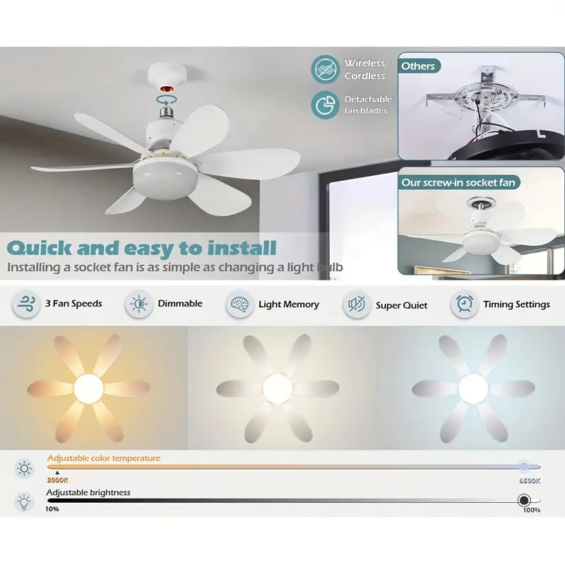 AeroLuma™ 40W LED Plafonnier Ventilateur — Confort Frais Instantané et Éclat Brillant, Sans Tracas