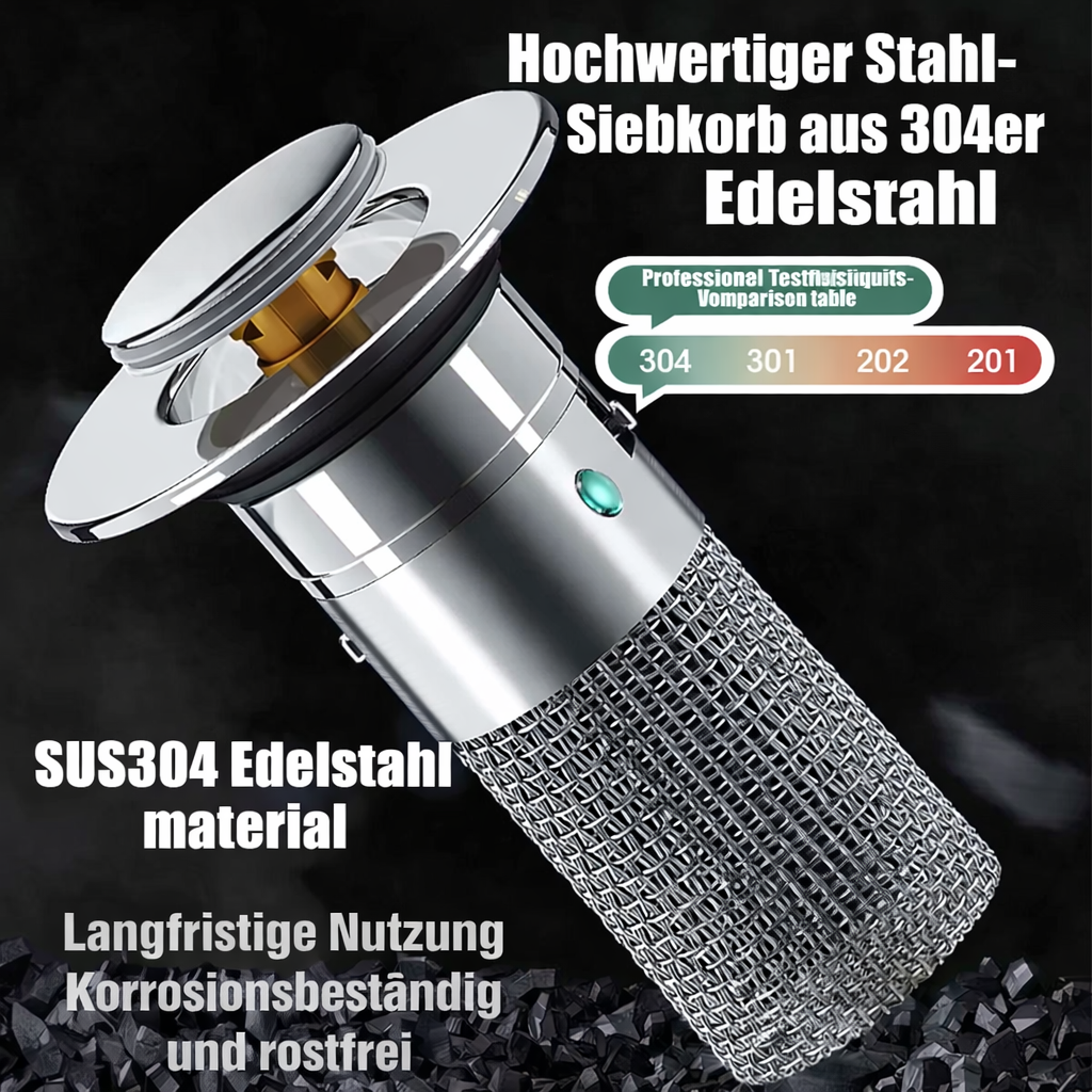 Bouchon de Drain de Lavabo | Filtre Résistant aux Obstructions en Acier Inoxydable | FilterPro