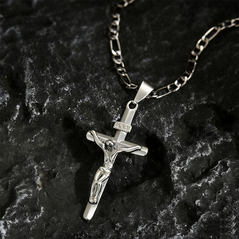 SolaraFaith™ — Portez un Crucifix Qui Ne S'oxyde Pas, Ne Se Brise Pas, et Ne Teint Pas Votre Cou en Vert