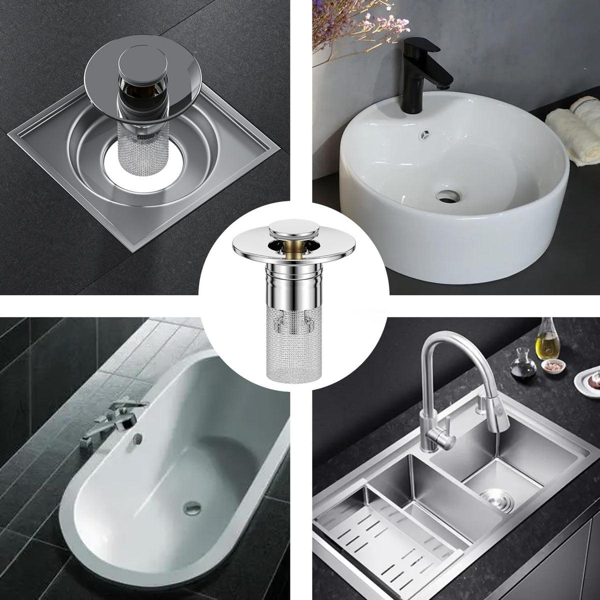 FlowBlocker – Filtre de Drain en Acier Robuste