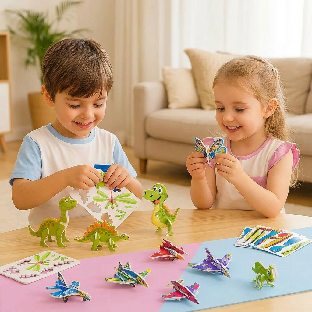 Ensemble de Puzzles 3D Cartoon pour Enfants