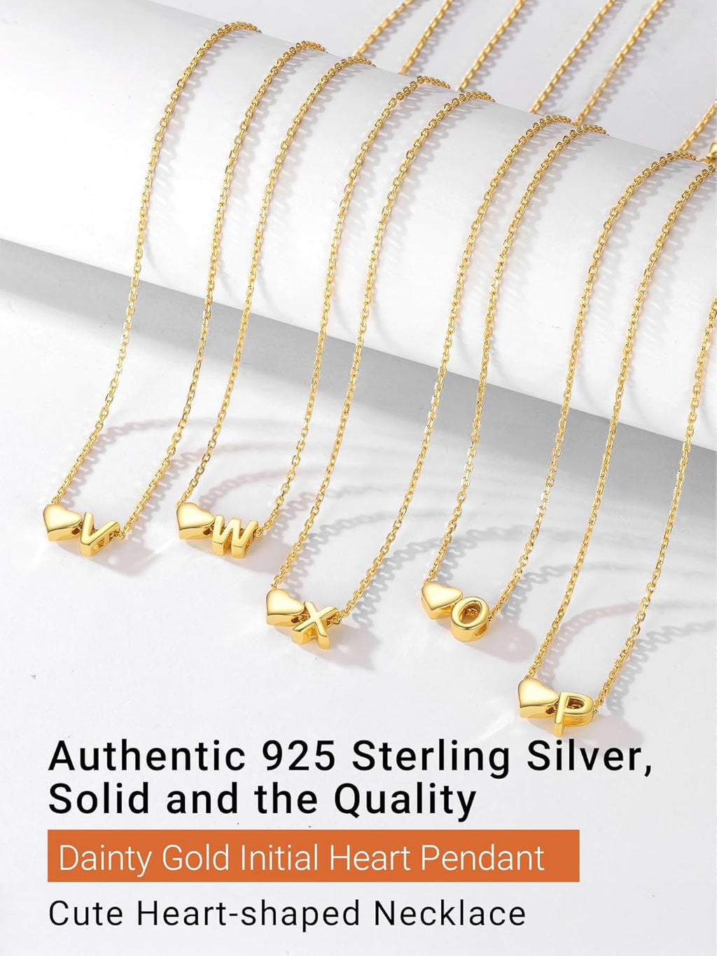 Collier avec Initiale en Forme de Cœur