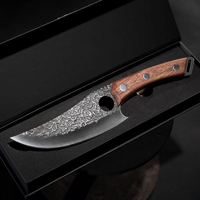 Couteau de Chef Japonais 20 cm en Acier Inoxydable avec Poignée en Bois – Couteau de Cuisine de Précision | Sansoti