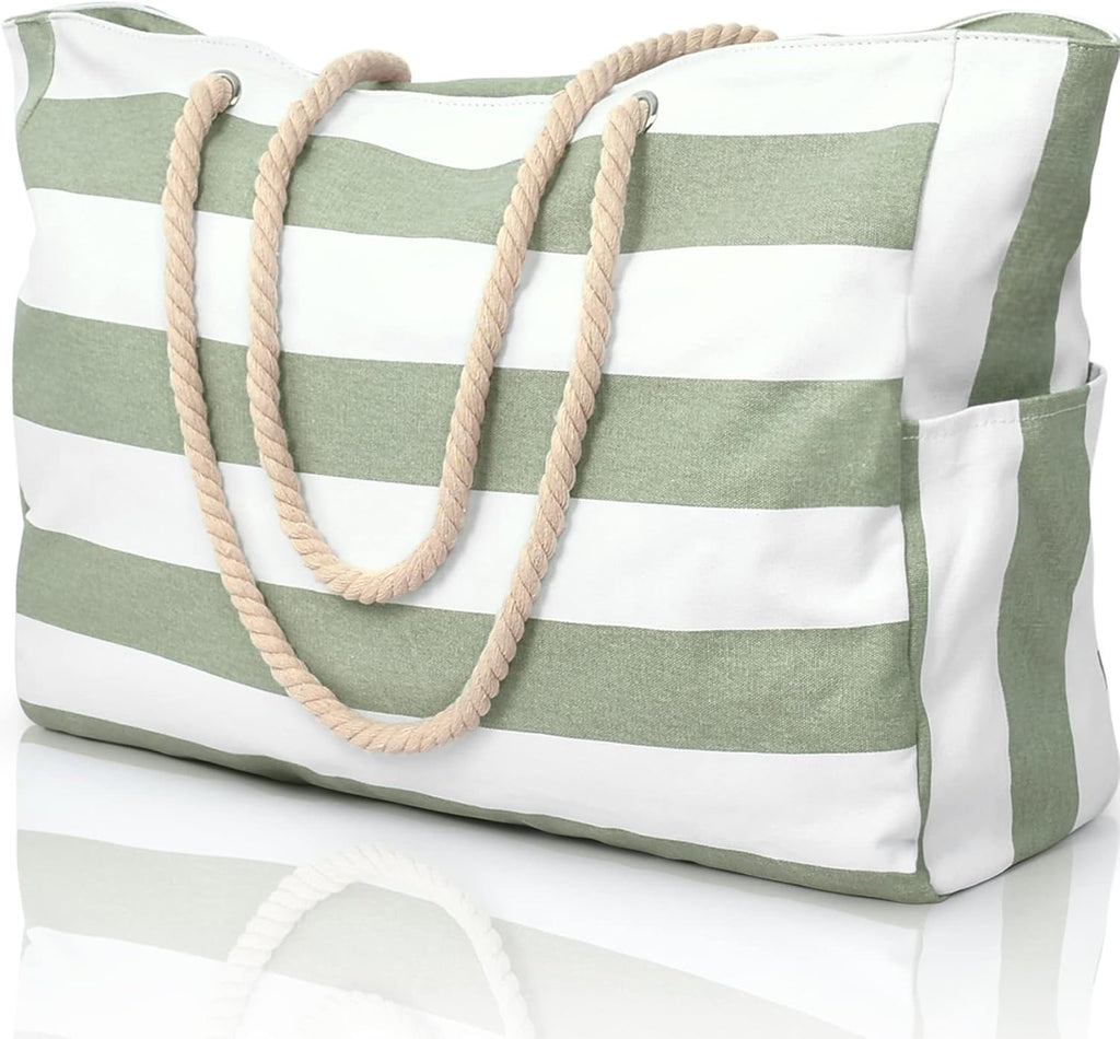 Collection Côtière | Grand Sac de Plage Imperméable avec Fermeture Éclair | Design Anti-Sable pour des Aventures Estivales Sans Effort