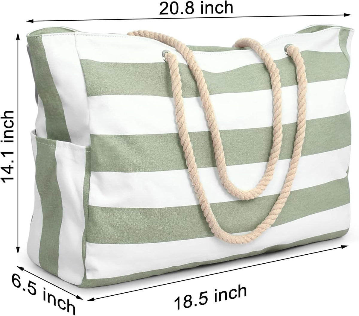Collection Côtière | Grand Sac de Plage Imperméable avec Fermeture Éclair | Design Anti-Sable pour des Aventures Estivales Sans Effort