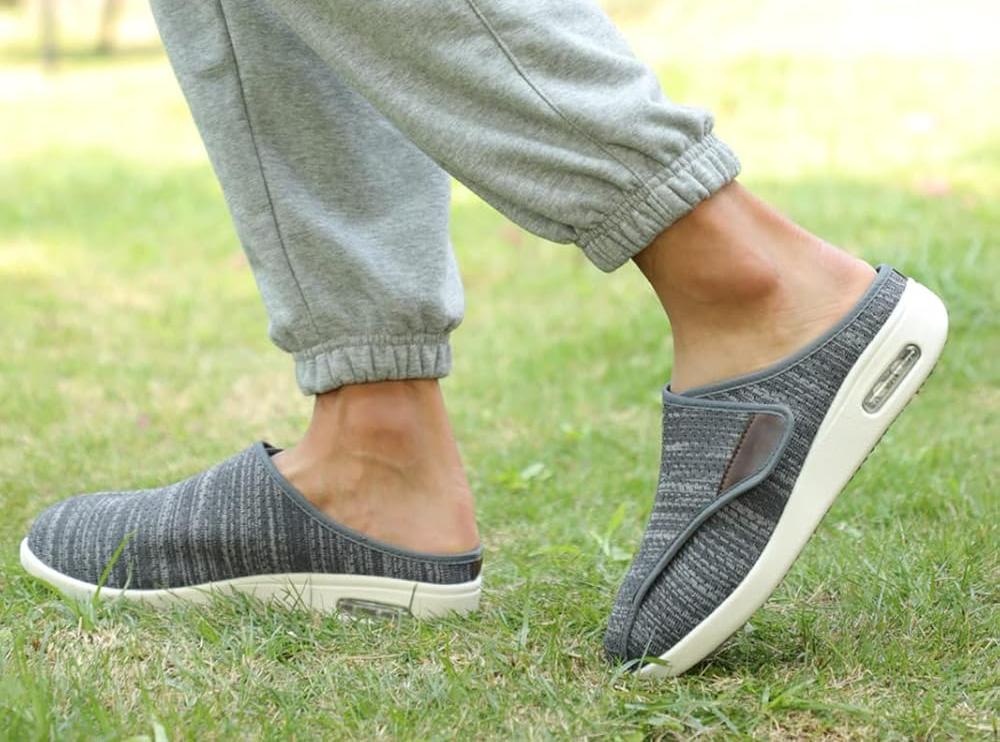 Baskets de marche extra larges pour pieds enflés | Chaussures orthopédiques pour diabétiques