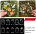 Marque-pages transparents avec fleurs séchées Woyuosn