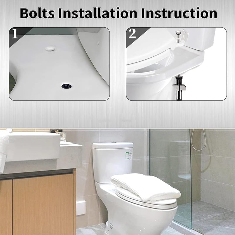🔥VENTE DE NOUVEL AN - Kit de boulons de fixation de siège de toilette robuste