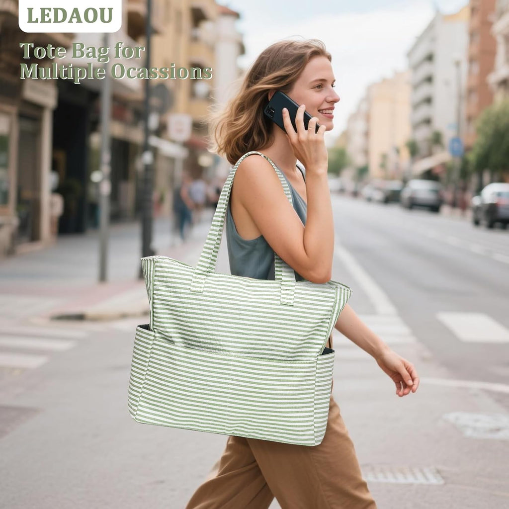Collection Côtière | Grand Sac de Plage Imperméable avec Fermeture Éclair et Poche Humide | Polyvalent pour Voyage, Salle de Sport et Courses