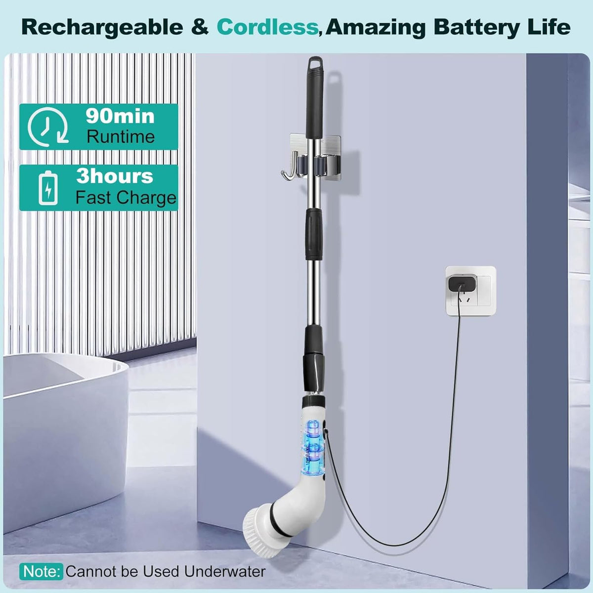 Set de brosses de nettoyage électriques de 7 pièces