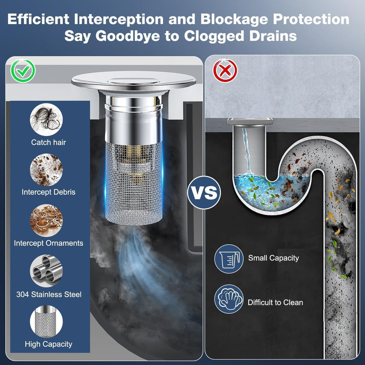 FlowGuard™ — Gardez les Éviers Propres et Protégez Vos Trésors Précieux Instantanément