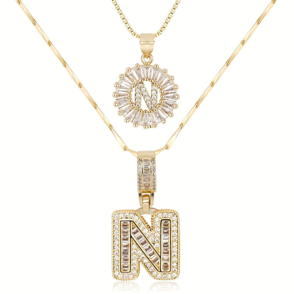 Collier GemLetter - Pendentif Initial avec Finition Luxe