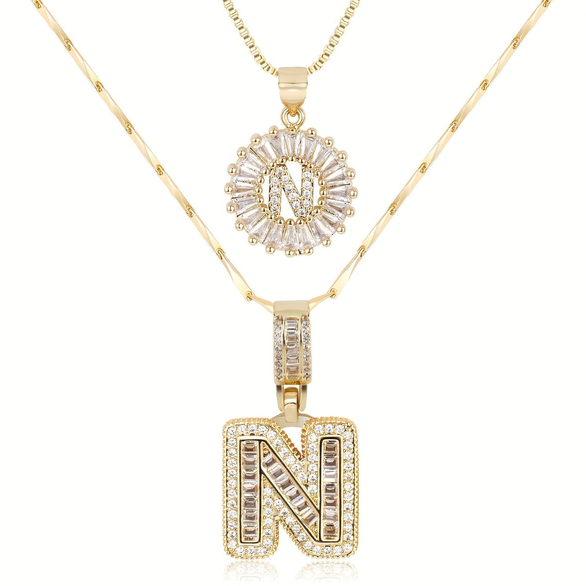 Collier GemLetter - Pendentif Initial avec Finition Luxe