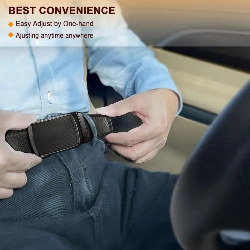 Ceinture à cliquet en cuir Eptchn avec boucle réglable CrackSlick