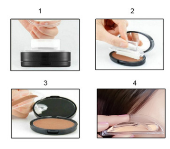Set de Tampons à Sourcils avec Poudre – Résistant à l'Eau – Fini Naturel – 3 Formes – 3 Couleurs – Parfait pour un Usage Quotidien – Solution de Maquillage Rapide | Sansoti