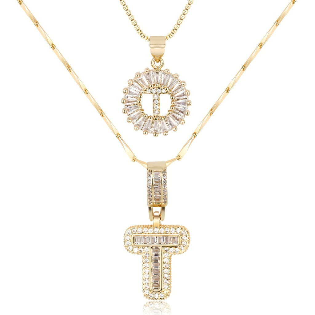 Collier GemLetter - Pendentif Initial avec Finition Luxe