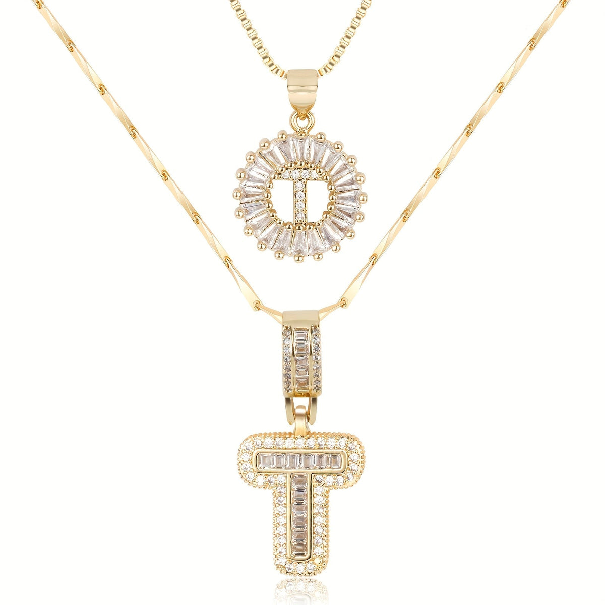 Collier GemLetter - Pendentif Initial avec Finition Luxe