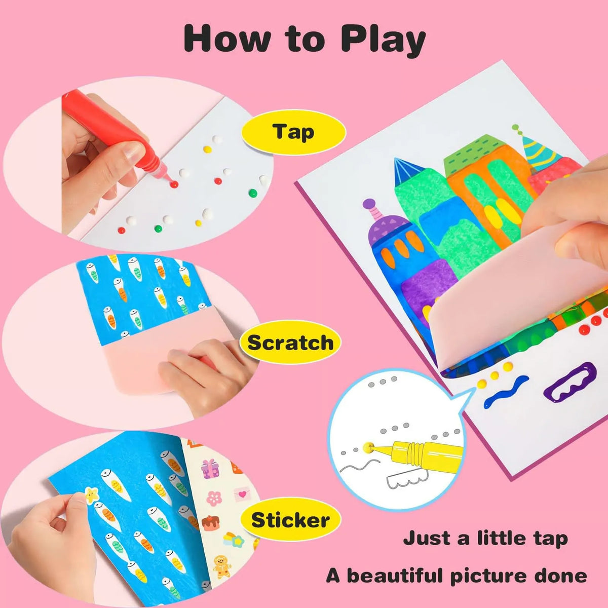 Kit de peinture à raclette pour enfants créatifs