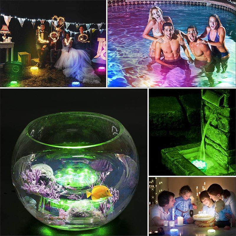 Lampe LED sous-marine étanche avec télécommande - GlowRipple