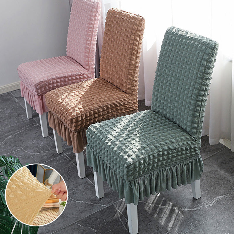 Housses de Chaise Élastiques Antidérapantes avec Volants
