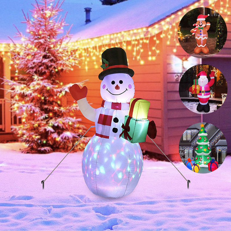 Décoration de Noël LED Gonflable – Bonhomme de Neige Lumineux pour l'Extérieur