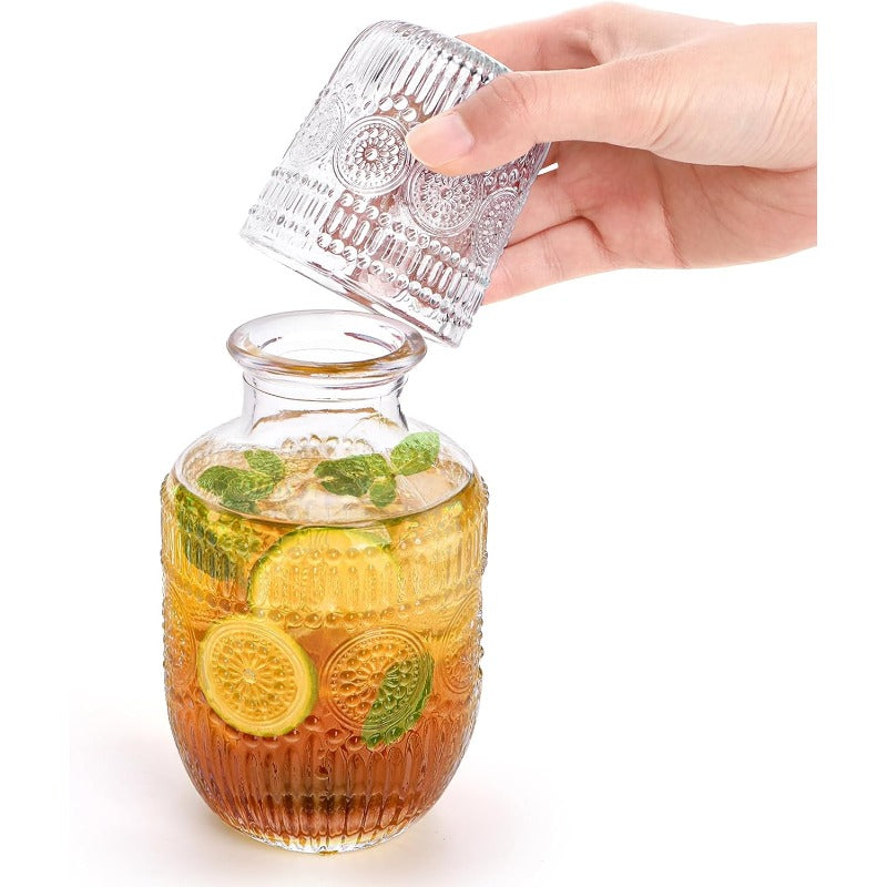 Ensemble de Carafes Vintage Embossées