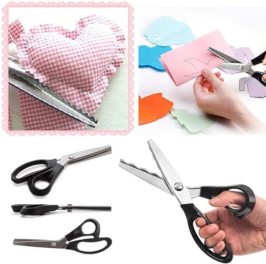 Ciseaux SilkySnipper Pro | Lames Dentées Triangulaires | Précis & Tranchants | Pour Tissu, Papier & Loisirs Créatifs