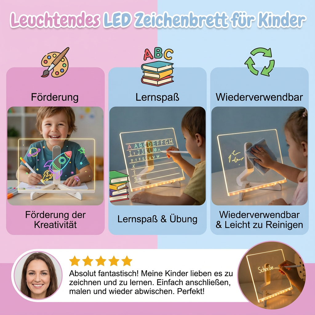 Tableau lumineux LED pour enfants