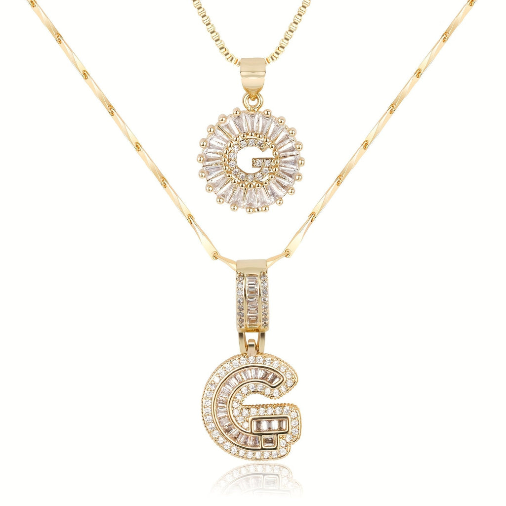 Collier GemLetter - Pendentif Initial avec Finition Luxe