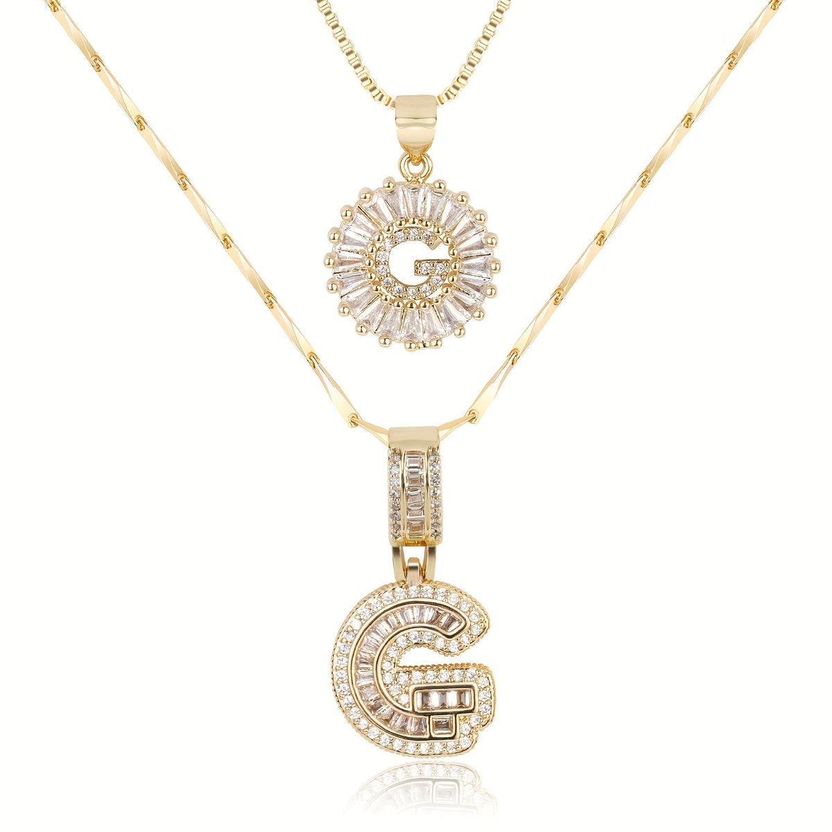 Collier GemLetter - Pendentif Initial avec Finition Luxe