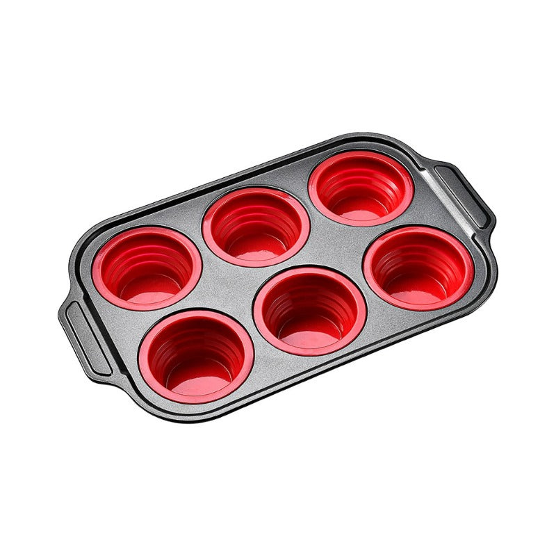 Moule à Muffins en Silicone avec Cadre Métallique Robuste