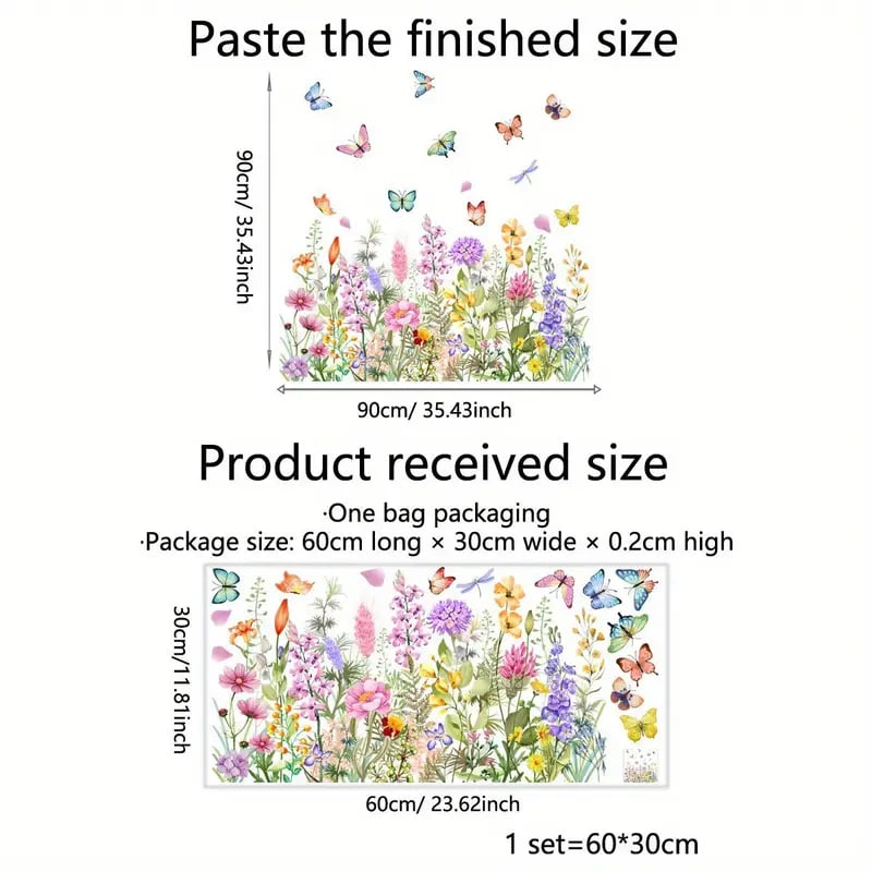 ✨DERNIER JOUR : 70 % DE RÉDUCTION ! - 💐 Autocollant de fenêtre avec bouquet floral coloré 🖼️ (Amovible sans laisser de traces)