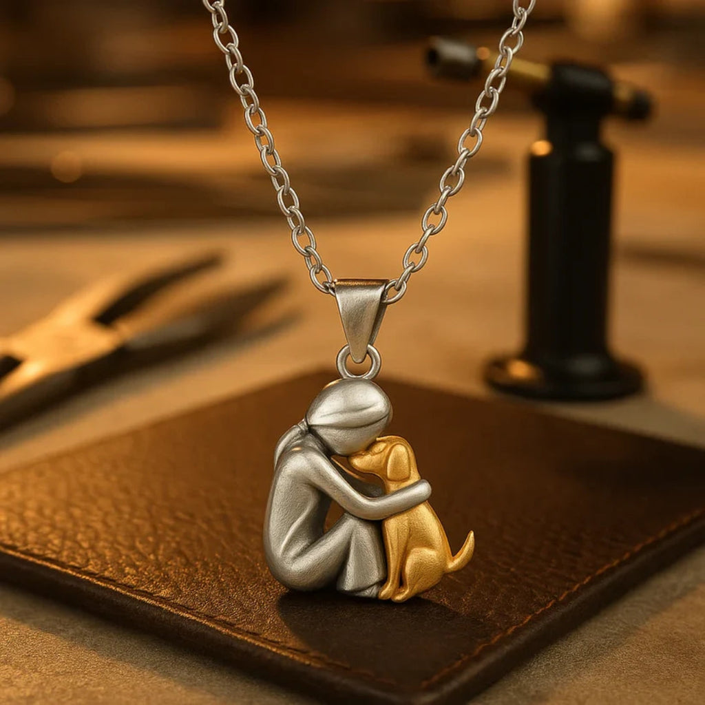Collier - Pendentif Coeur et Chien pour Amoureux des Animaux - PawHeart