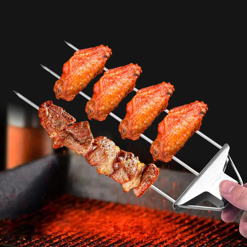 GrillMaster - Brochettes de barbecue 3-en-1