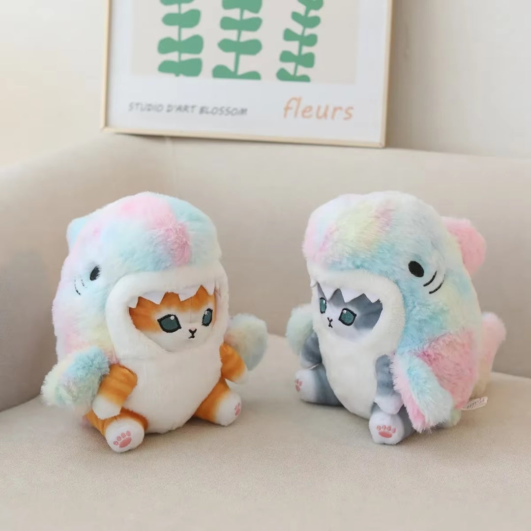 Kawaii Peluche - Peluche Chat Requin avec Design Mignon - Mewshark