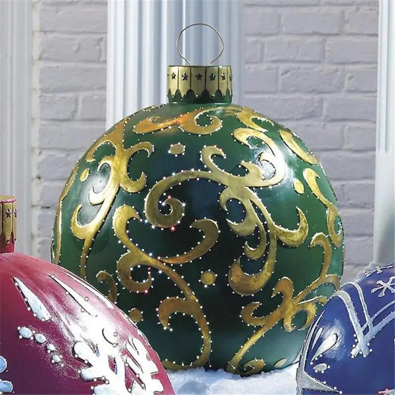 Boules de Noël XL – Décoration de Noël Jumbo Résistante aux Intempéries pour Intérieur & Extérieur