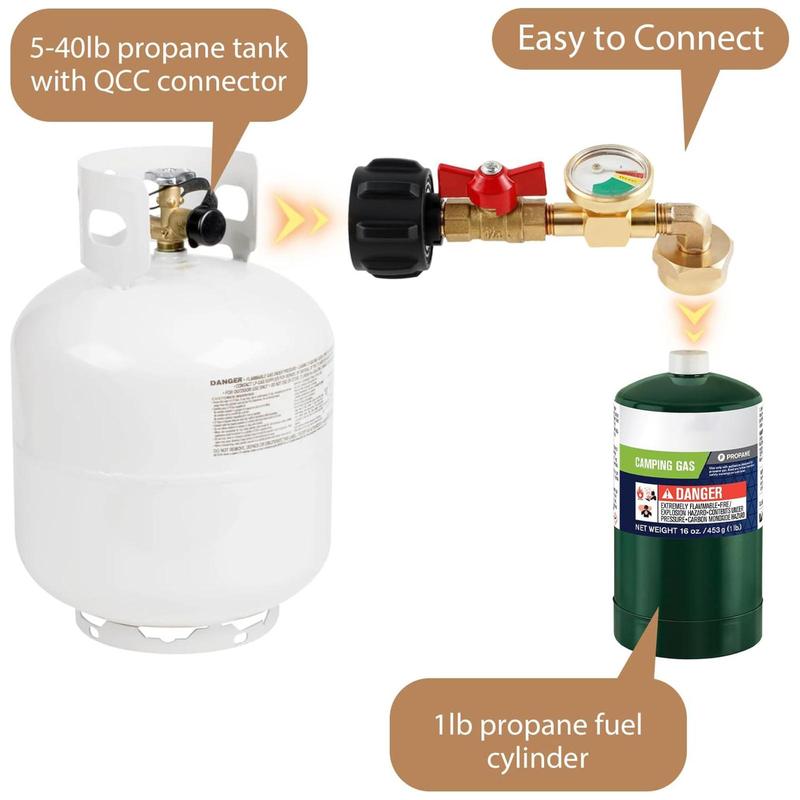Adaptateur de Recharge de Propane avec Valve
