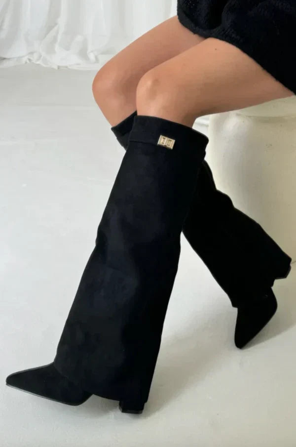 Bottes à Talons Elevare™ avec Pantalon — Entrez avec Confiance dans la Chaleur et un Style Inarrêtable