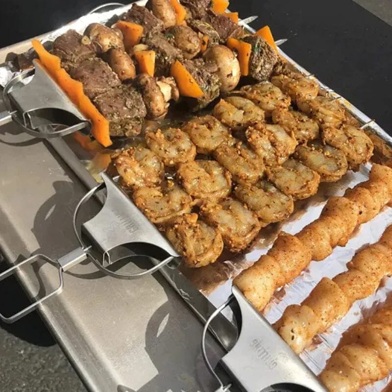 Brochettes de Grill BlazeBite™ — Débloquez des Kabobs Juteux et Pleins de Saveurs Sans Tracas