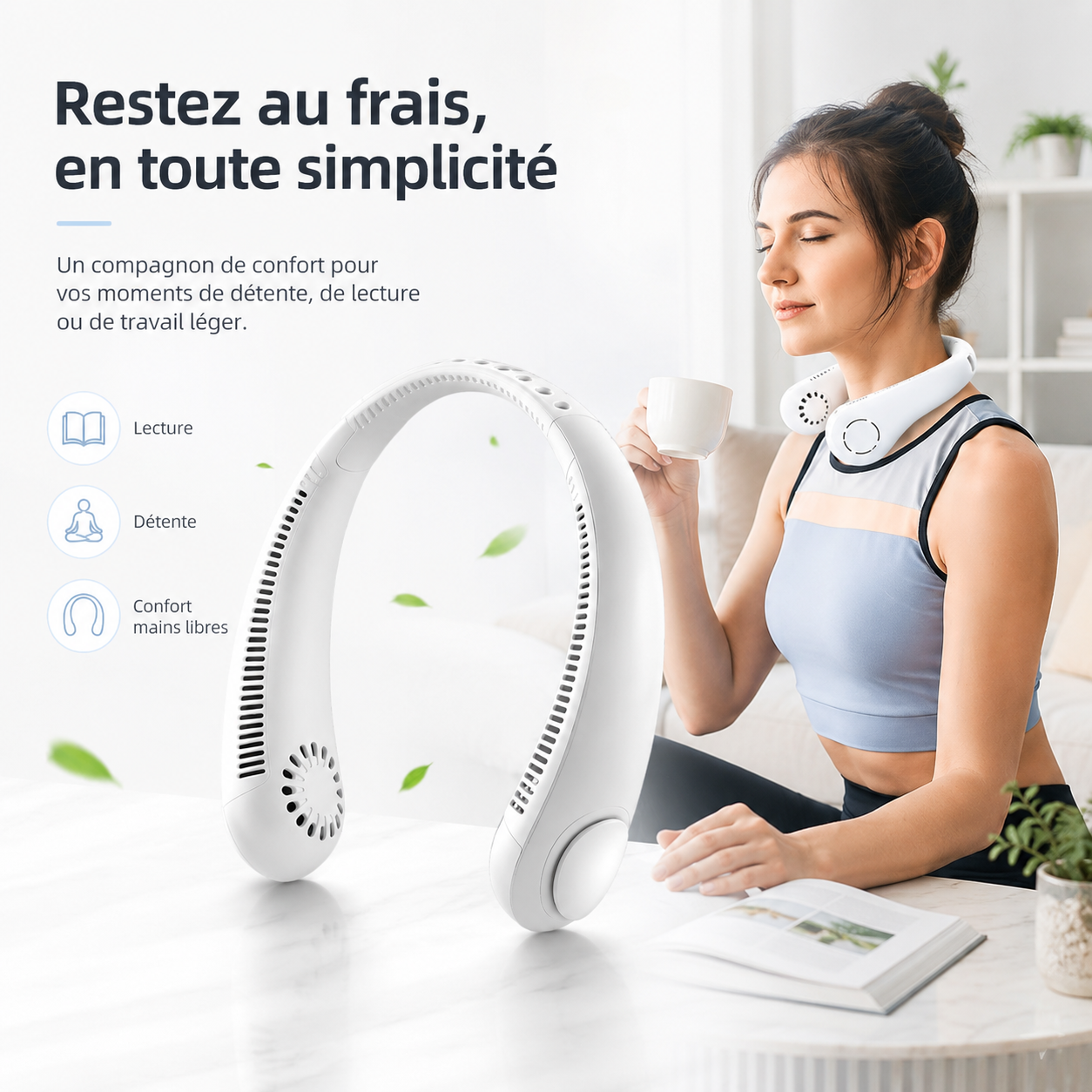 Ventilateur de Cou Sans Fil Moderne