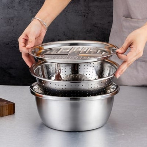 Ensemble de Passoires en Acier Inoxydable à Maille Fine