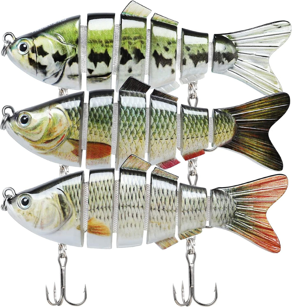 Leurre de pêche réaliste à 6 segments
