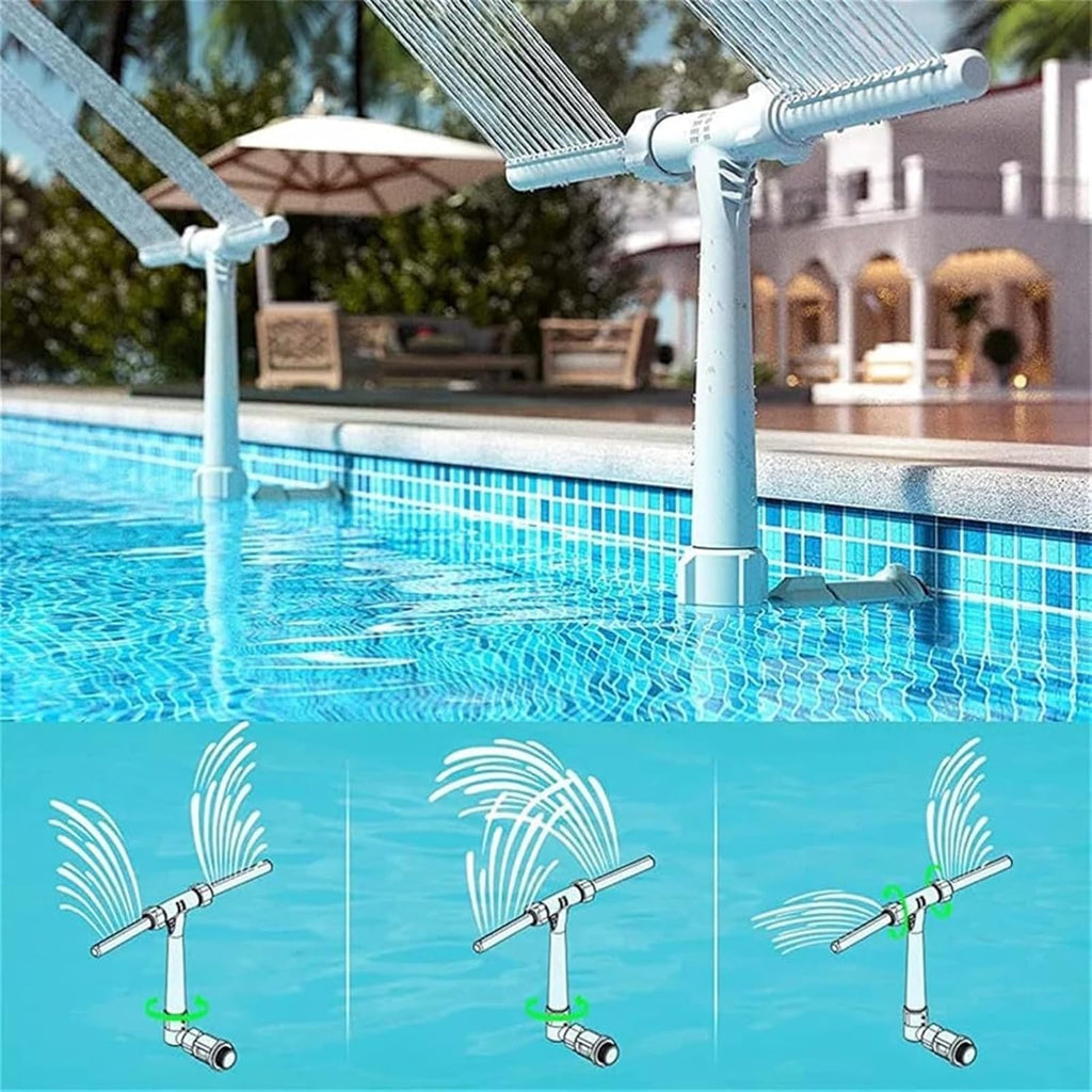 Fontaine RGB Alimentée par Énergie Solaire pour Piscine – Spectacle Lumineux du Soir