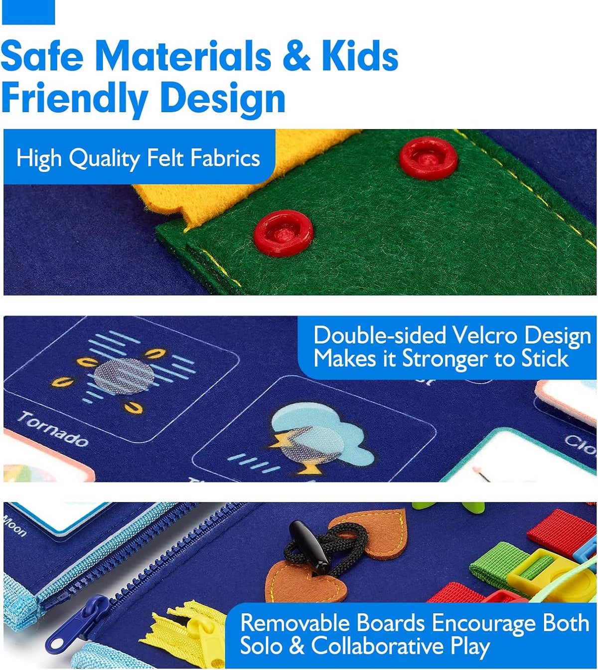 Kletshuts™ BusyBoard : Tableau d'Activités Montessori Éducatif pour la Motricité Fine