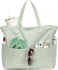Collection Côtière | Grand Sac de Plage Imperméable avec Fermeture Éclair et Poche Humide | Polyvalent pour Voyage, Salle de Sport et Courses