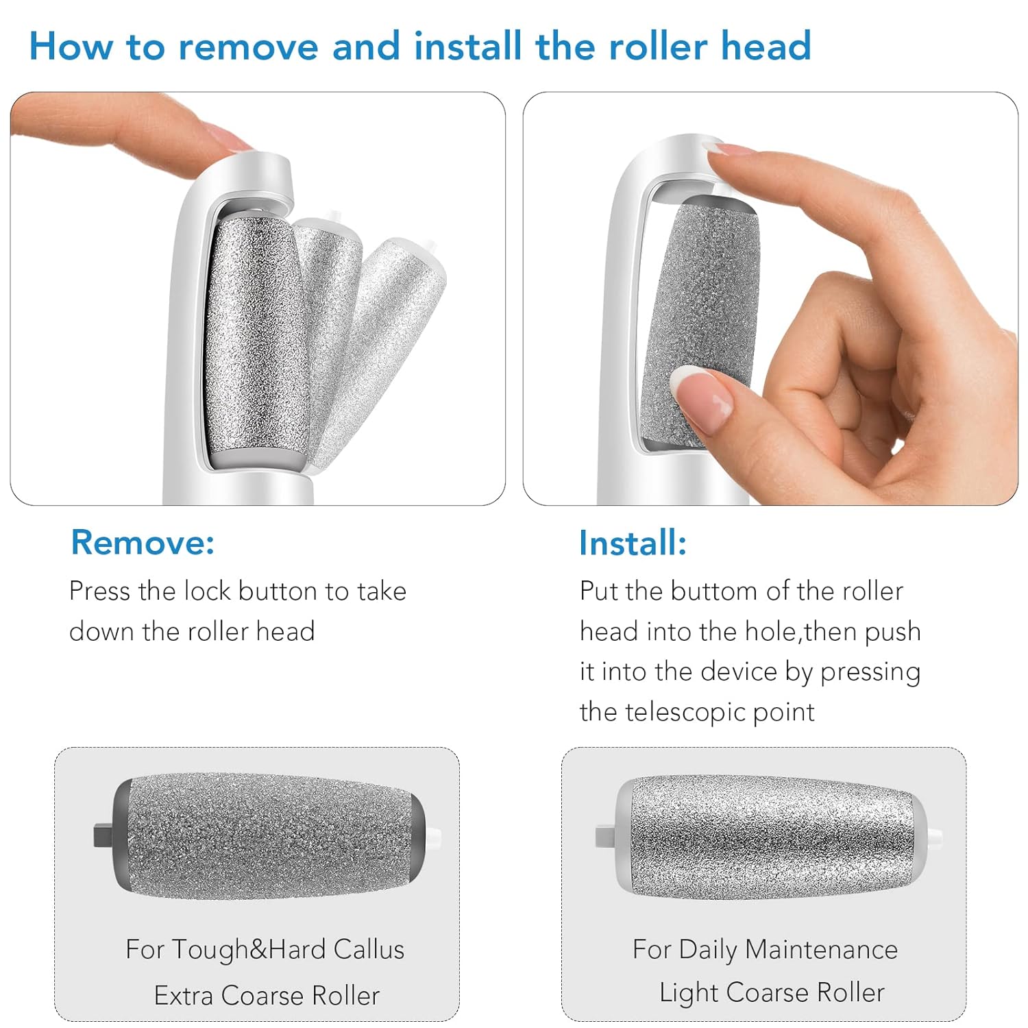 Fichier de Pied Électrique Rechargeable – Talons Lisses, À Tout Moment, Partout