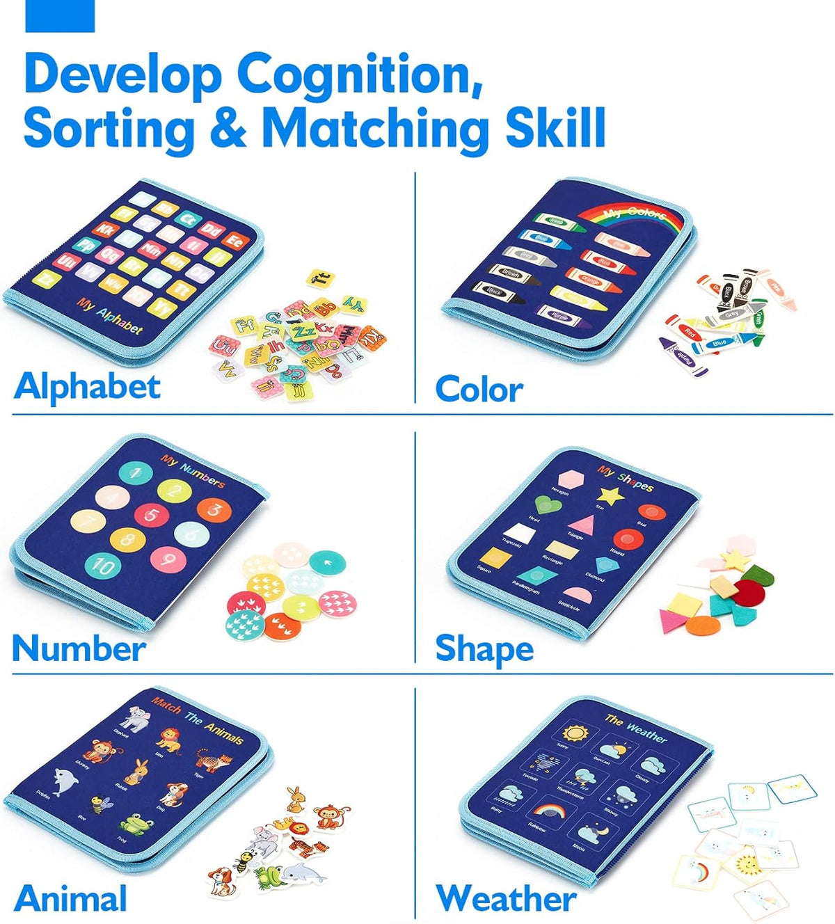 Kletshuts™ BusyBoard : Tableau d'Activités Montessori Éducatif pour la Motricité Fine